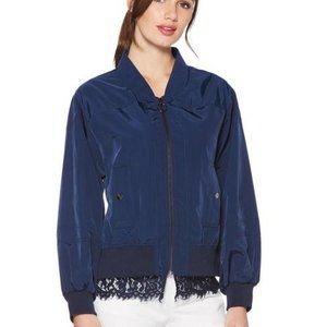 Laundry by Shelli Segal - Lace Trim Bomber Jacket